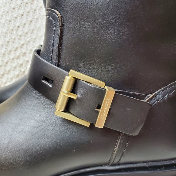 AllSaints Leather Knee High Marisa Biker Boot Size 39/9 - Picture 3 of 7